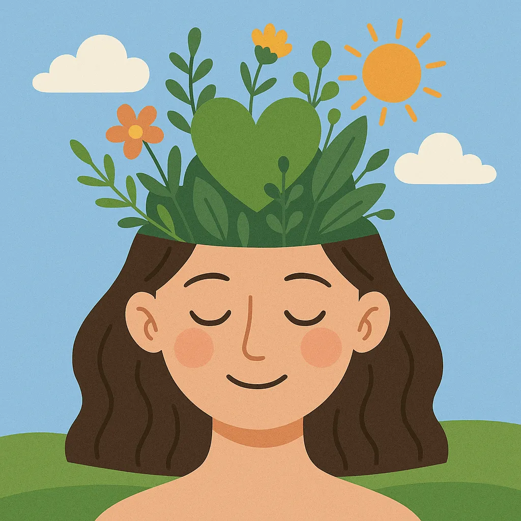 illustration showing a mental health day