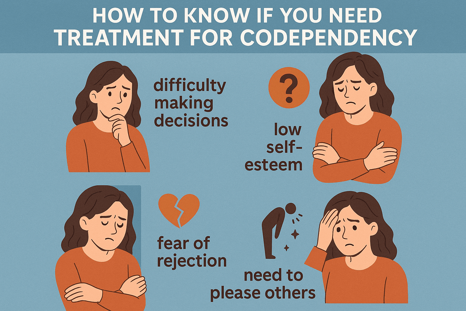 illustration showing if you need treatment for codependency