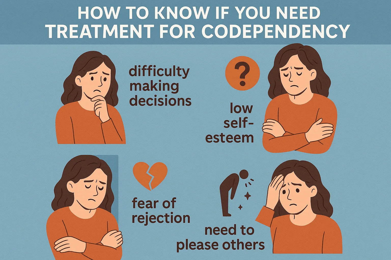 illustration showing if you need treatment for codependency