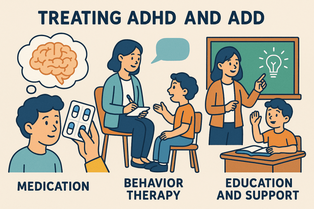 treating adhd and add illustration